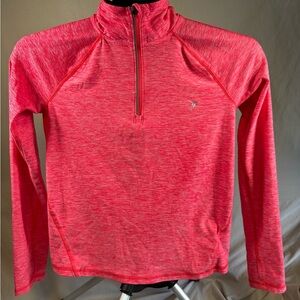 Old Navy Active Go-Dry Pink Quarter Zip Pullover Girls L 10-12 Athletic Top